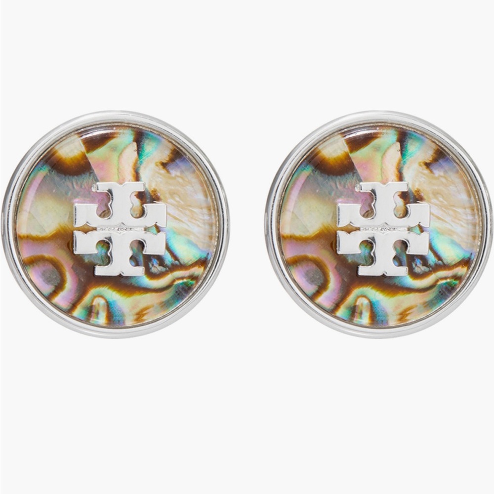 Price Firm - TORY BURCH Abalone Stud Earrings